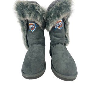 Cuce NBA Women's Oklahoma City Thunder Fan Boot Faux Fur Fan Boot